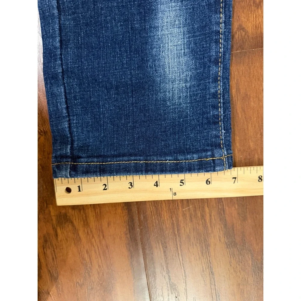 Fashion Jeans Slim Straight Distressed Denim Mens 30 Dark Wash New